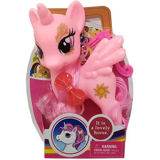 Ігрова фігурка Єдиноріг Bambi HR191 з крилами Рожевий - фото 1