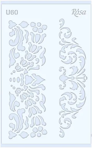 Трафарет багаторазовий універсальний №U60 Ажур 13×20 прозорий 0,5мм Rosa Talent - фото 1