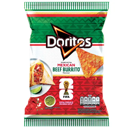 Чипси кукурудзяні Doritos зі смаком мексиканського буріто з яловичиною 90 г - фото 1