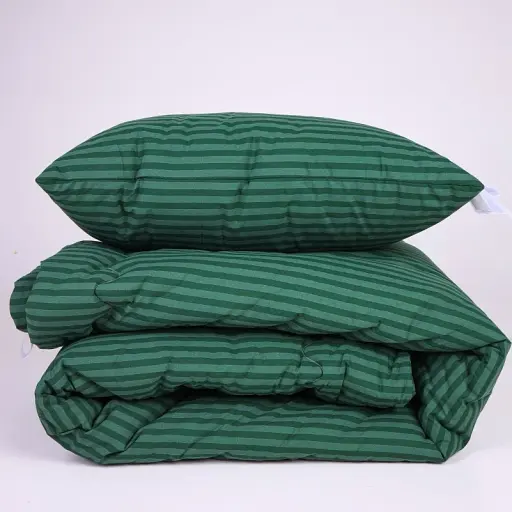 Набор MirSon №1037 Сolor Fun Line Stripe Emerald Шерсть 155 х 215 см изумрудный (2200010878691) - фото 4
