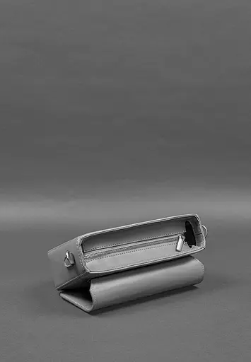 Жіноча шкіряна сумка Mary сіра - фото 9