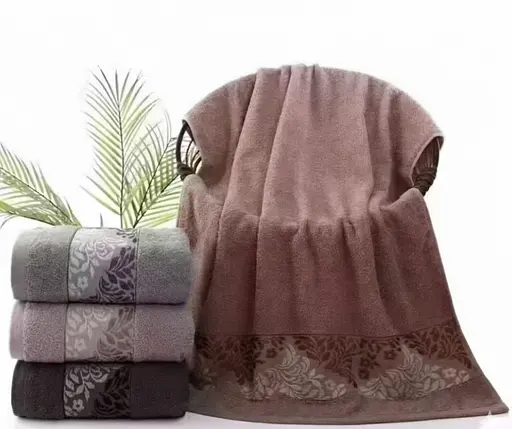 Кухонное махровое полотенце 35x75 см - мягкое влагопоглощающее полотенце для кухни светло-лиловое - фото 2