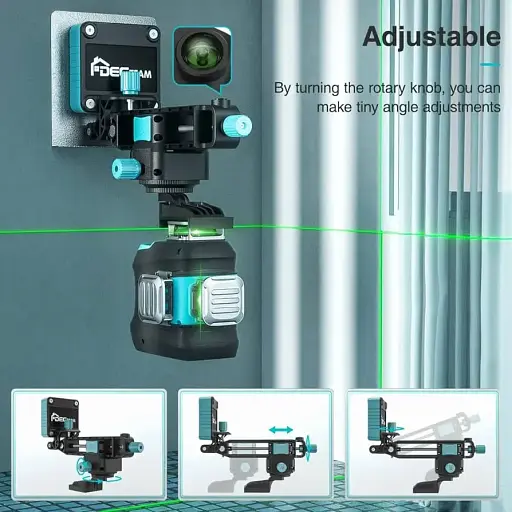 Лазерный нивелир DecTeam DJ03CG 3D уровень с дистанционным управлением для строителей 12 самовелелированных линий - фото 4