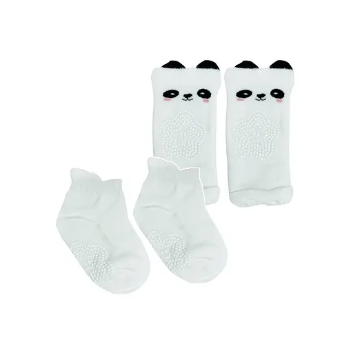 Дитячий набір наколінники і шкарпетки "Панда" MGZ-0649(White)