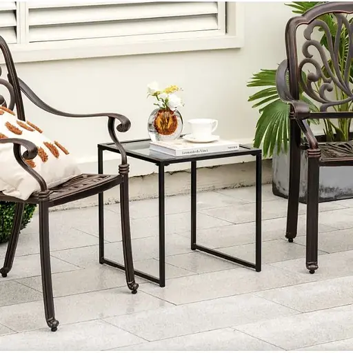 Садовый стол Costway Trotten с металлическим каркасом - фото 3