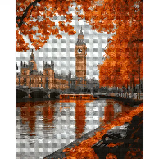 Алмазна мозаїка Santi Осінній Лондон 40х50 см на підрамнику (956060) - фото 1
