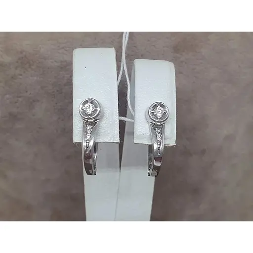 Золотые серьги Гаразд с фианитами. 3533563 - фото 4