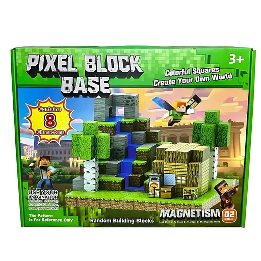 Магнітний конструктор Pixel Block Base на 98 деталей (RDF-955)