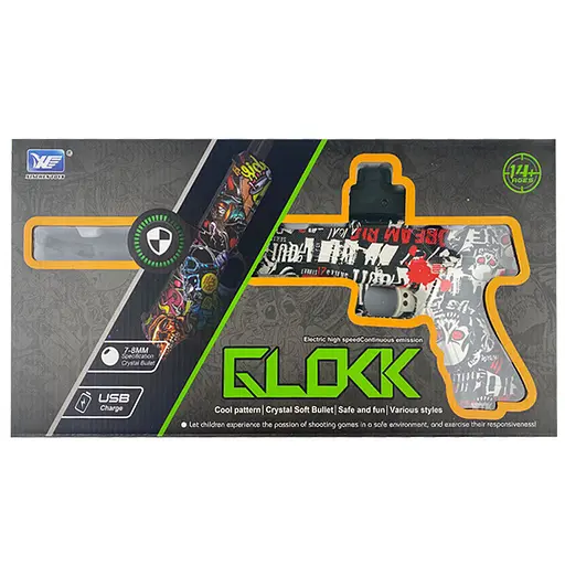 Пістолет на гідрогелевих кульках (орбізах) Glokk Black / Red - фото 2