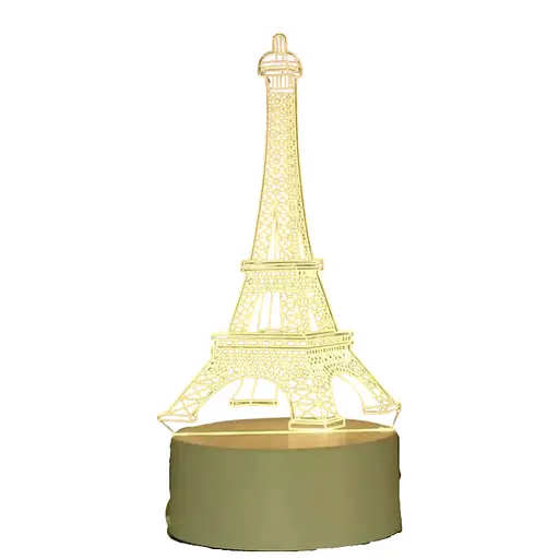 Светильник ночник 3D Эйфелева башня, 5v USB