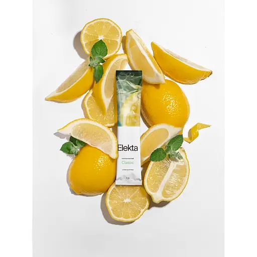 Напій розчинний з електролітами з підсолоджувачем зі смаком лимона та м'яти Classic Elekta 150 г (30 уп по 5 г) - фото 4
