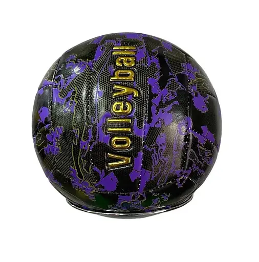 Волейбольный мяч с принтом MEIDA M500-14 мяч для игр и тренировок материал ТПУ 5 размер Фиолетовый с золотом - фото 4
