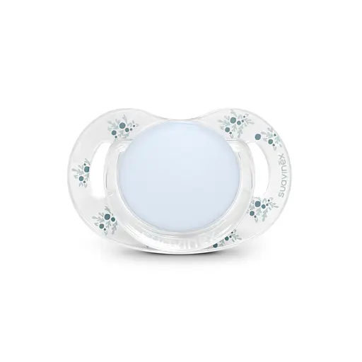 Пустышка физиологическая Suavinex Poetry 0-6 месяцев светло-голубая с рисунком (308930) - фото 2