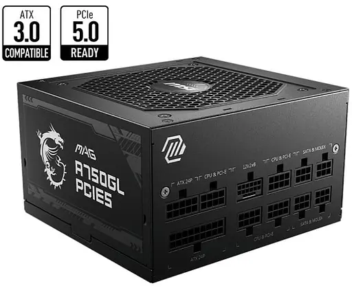 Блок питания MSI MAG 750W PCIE5 (A750GL) (MAG A750GL PCIE5) - фото 4