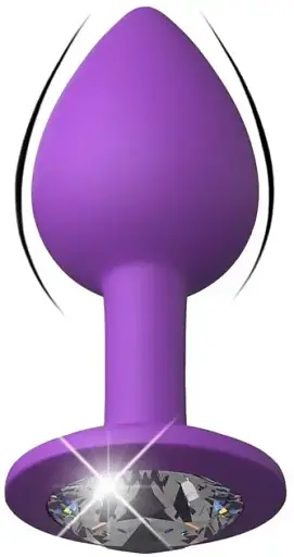 Анальная пробка I’MCUM Crystal Harmony Размер S 6.7x2.8 см Силиконовая Фиолетовая (IM-KGS201_S_purp) - фото 4