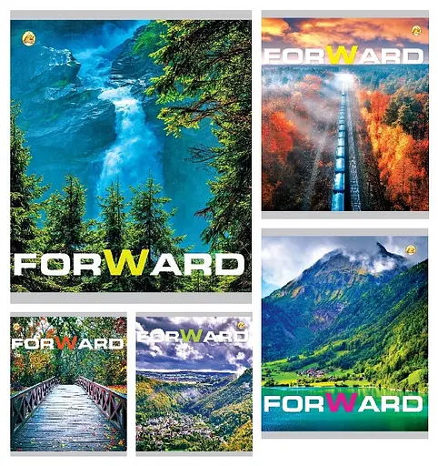 Зошити учнівські 48 аркушів клітинка Тверда Природа, 10 шт. в упаковці