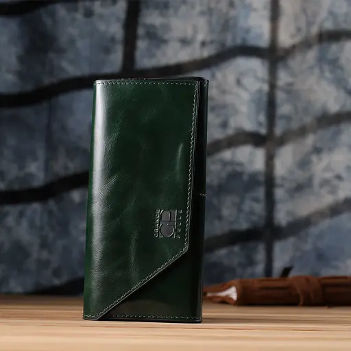 Кошелек в два сложения из натуральной гладкой кожи Grande Pelle 20х10х2 см acs0029685 - фото 9