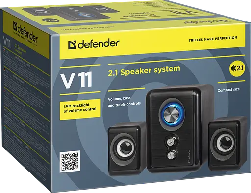 Акустика Defender V11 11 Вт 2.1 system, USB (65111) (6505060) - фото 2