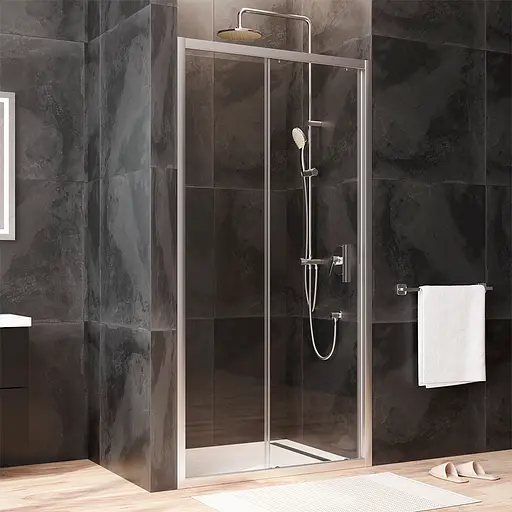 Душевые двери AM.PM Gem 100x195 см стекло прозрачное хром матовый W90UG-100-1S-195MT, прозрачный, хром матовый - фото 2