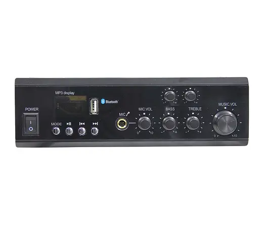 Трансляционный усилитель BiG 2-ZONE D-class 60W MP3/FM/Bluetooth 110V/4-16Ом