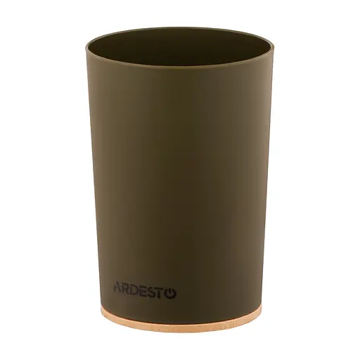 Стакан для зубных щеток Ardesto Minimalism темно-зеленый 7.8 x 11.3 см (ARHB3105OB)