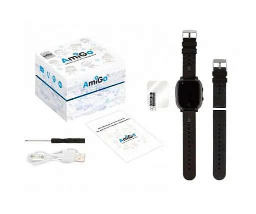 Детские смарт-часы Amigo GO005 4G WIFI Thermometer черные - фото 10
