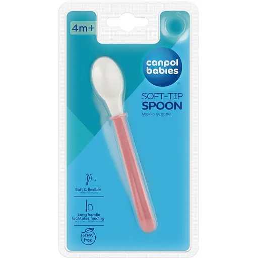 Ложка Canpol babies м'яка силiконова рожева (21/488_pin2) - фото 3