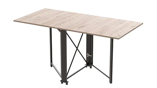 Стіл-книжка трансформер Оріон 2 Ferrum-decor 750x1520x730 Чорний метал ДСП Дуб Сан-Марино 16 мм (FRD-104584) - фото 2