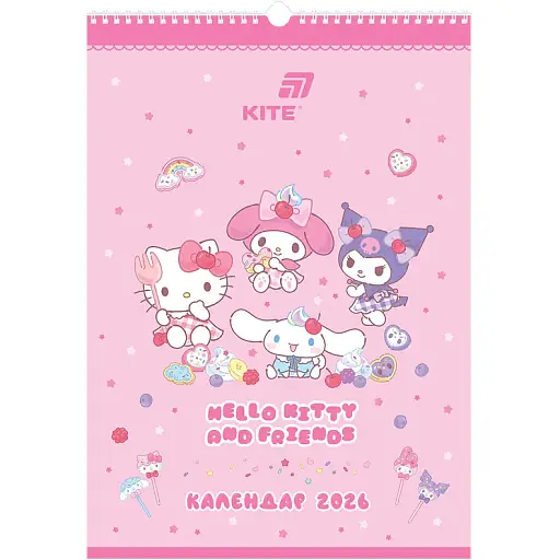 Календарь-планер настенный Kite на 2026 год на пружинах (HK26-440)