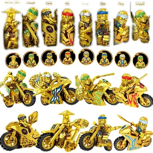 Конструктор Герои + игровая фигурка на мотоцикле, YZ7066, от 25+ деталей, (В ассортименте) - фото 2