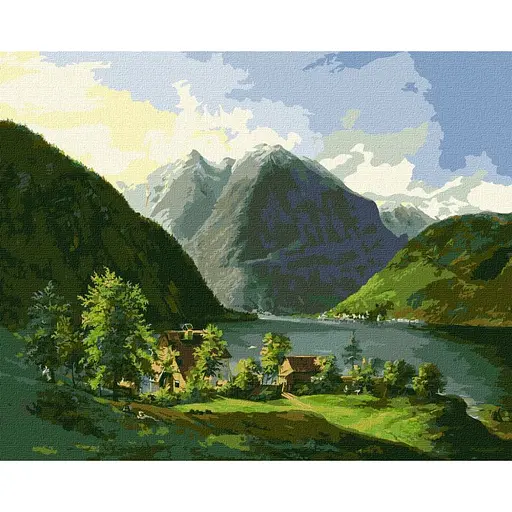 Картина за номерами "Озерний пейзаж" ©Carl Franz Gruber Ідейка KHO2884, 40х50 см - фото 1