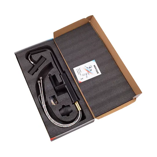 Смеситель для кухни с выдвижным изливом Mixxus Premium Hammer 014 Black MI6954 Черный матовый - фото 4