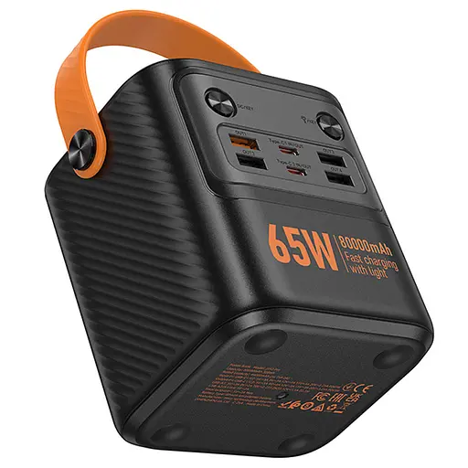 Портативний ЗП Power Bank Hoco J152 Pro Tough PD65W 80000 mAh Black - фото 7