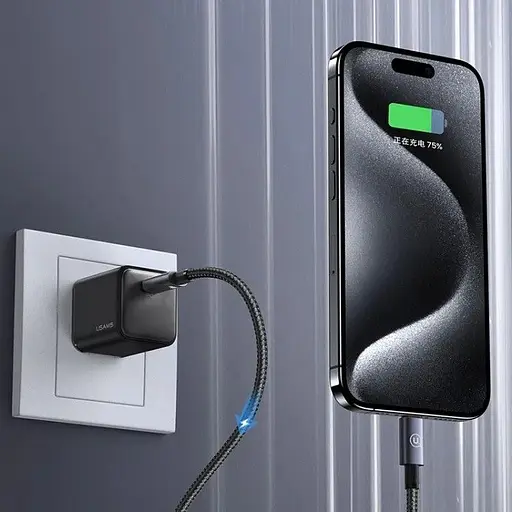 Кабель Usams US-SJ661 USB-C to USB-C 60W 5A 1.2m Tarnish черный [138985] - фото 7