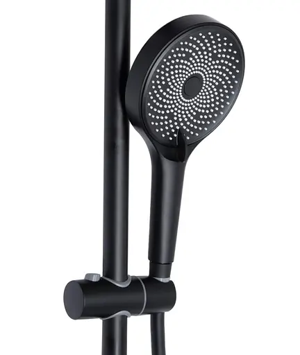 Душова система універсальна Qtap Slavonice Black Matt з виливом QTSLA111BLM45906 - фото 3