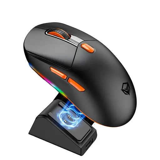 Беспроводная мышь MEETION GW38 2.4G+Bluetooth с магнитной зарядкой черная - фото 4