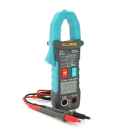Токовые клещи Aneng ST203 Измерение: V (AC/DC) A (AC) Ω, Hz (NCV, True RMS) - фото 1