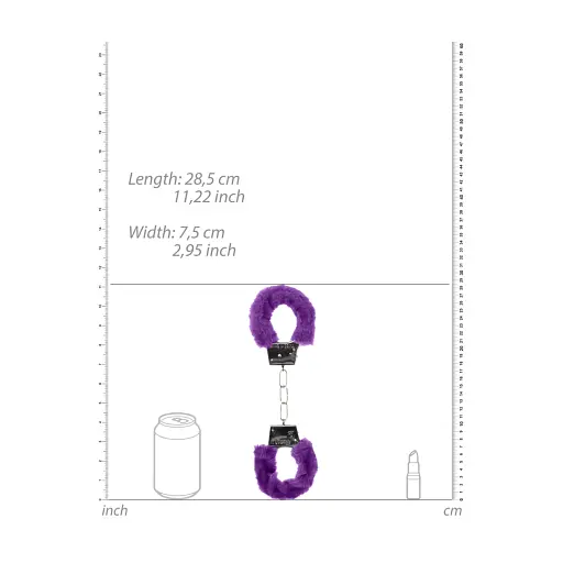 Наручники Ouch! Handcuffs Furry (фіолетовий) - фото 7