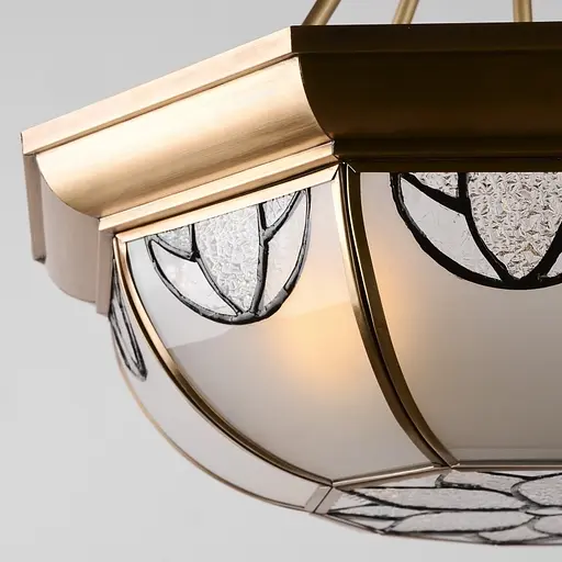 Люстра Brille Тиффани торт потолочная E27 60W PB (BL-638C/4) - фото 2