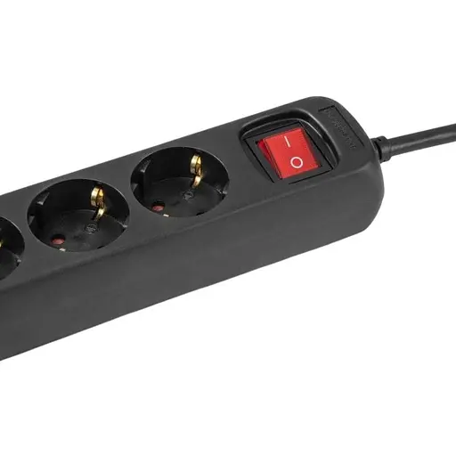 Фільтр-подовжувач HAMA мережевий 6хТип F 3х1.5 мм2, 16 А 5 м чорний - фото 3