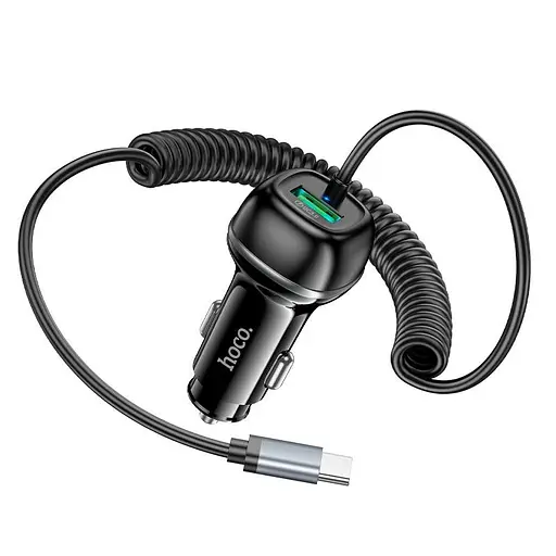 Адаптер автомобильный Hoco Rank Car charger Z58B (Type - C Cable set) | - фото 3