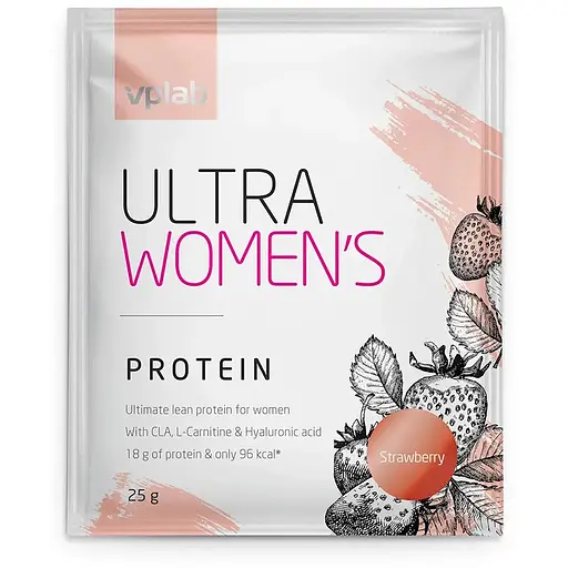 Протеїн для жінок VPLab Ultra Women's Protein, 25 грам - Полуниця - фото 1