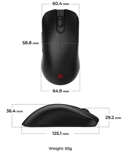 Миша Zowie FK2‑DW Black (9H.N4MBE.A2E) - фото 7