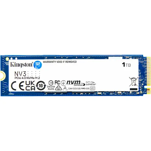 SSD диск Kingston NV3 1TB M.2 2280 NVMe PCIe 4.0 x4 3D NAND (SNV3S/1000G)