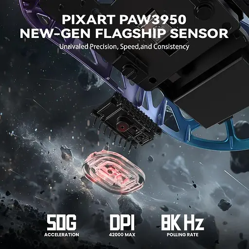 Мышь Attack Shark R2 Magnesium Alloy 8K Purple (AS-6972792470375-P) - фото 4