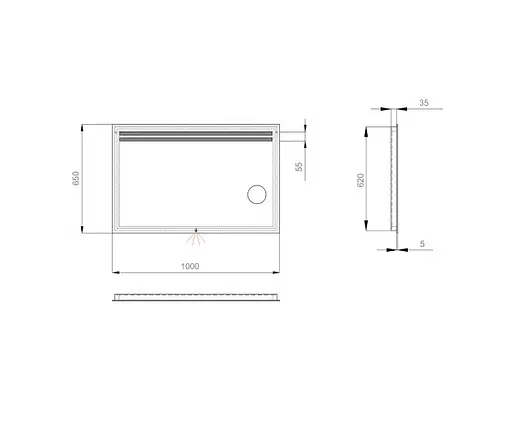 Дзеркало Sanwerk Лава "Делла" 100x65 (ZL0000129) - фото 4