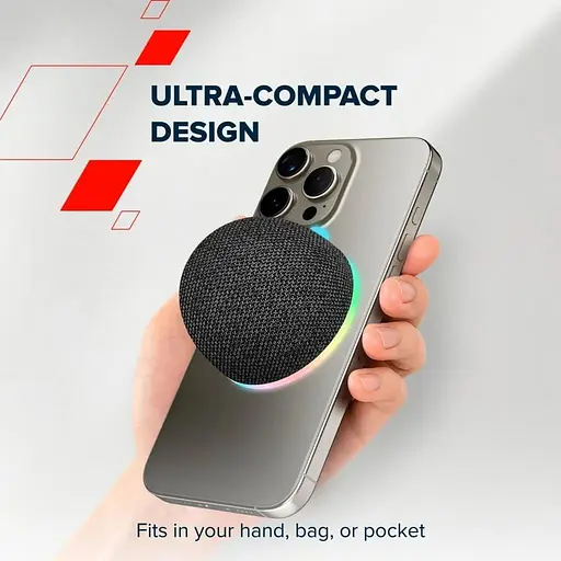 Портативна акустика Canyon Magnetic BT speaker OnMove 13 5W Black (CNE-CBTSP13B) - фото 9