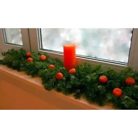 Гирлянда из ПВХ хвои Лесная 2.5 м (Зеленая) - фото 4