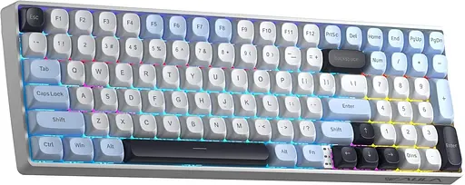 Клавіатура Aula S100pro Brown Switch Wireless 2.4G/BT EN/UA White Black (6948391205755) - фото 3