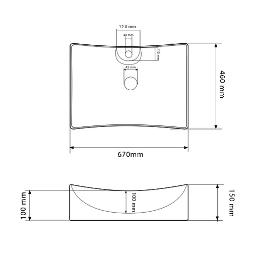 Умивальник VBI Viareggio L white накладний VBI-016203, Білий - фото 2